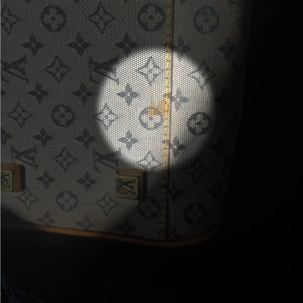 Louis Vuitton Navy x Grey Monogram Mini Lin Marie Dome Boston Bag